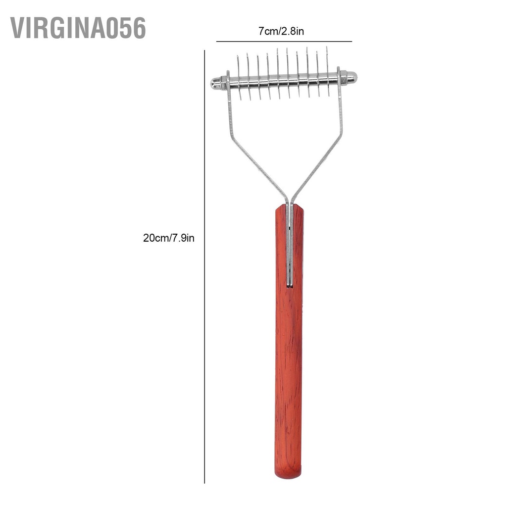 Virgina056 Lược chải tóc cho thú cưng Y Shape Undercoat Bàn chó mèo Gỗ Xử lý cạo lông Công cụ