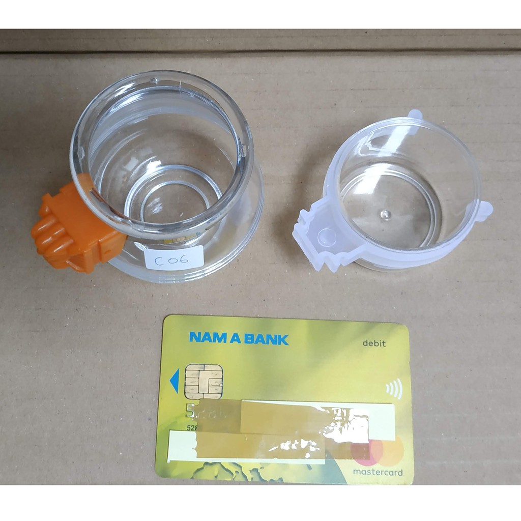 C07 - 10 cái cóng tai trắng mica trong cao cấp, mọi loại chim