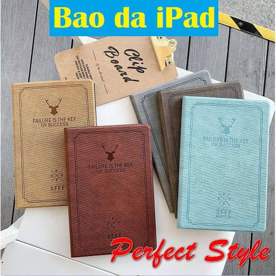 Bao da Ipad Air 3 họa tiết Deer - Da lộn