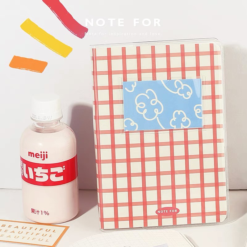 Sổ Tay Note For Sổ Tay Bullet Journal Ruột Caro Bìa Kẻ Caro Nhiều Màu (Kèm 4 Card Thay Đổi) Mẫu 2022