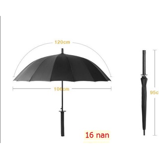 Ô dù hình kiếm 16, 24 nan
