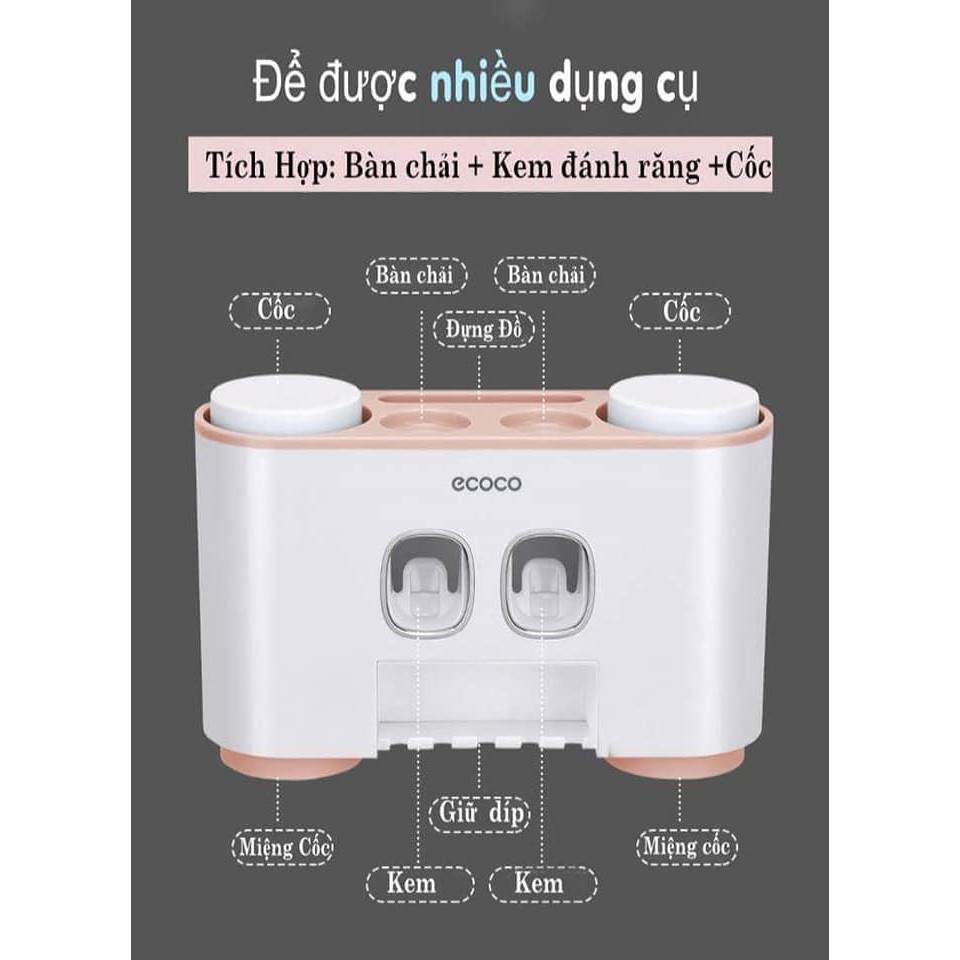 Bộ nhả kem đánh răng cao cấp Ecoco