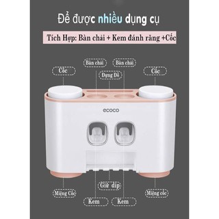 Bộ nhả kem đánh răng cao cấp Ecoco