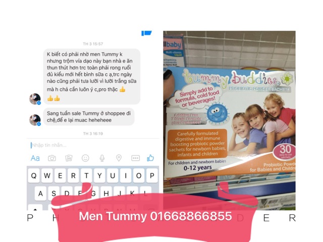 Men vi sinh Tummy Buddies