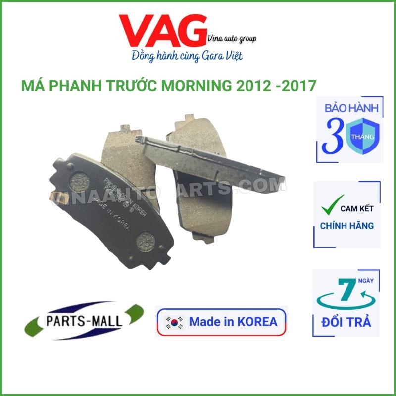 Má Phanh Trước KIA Morning 1.0/1.2- Bố Thắng Trước Morning Từ 2012-2020 |Chính Hãng Parts Mall Korea, Bảo Hành 3 Tháng