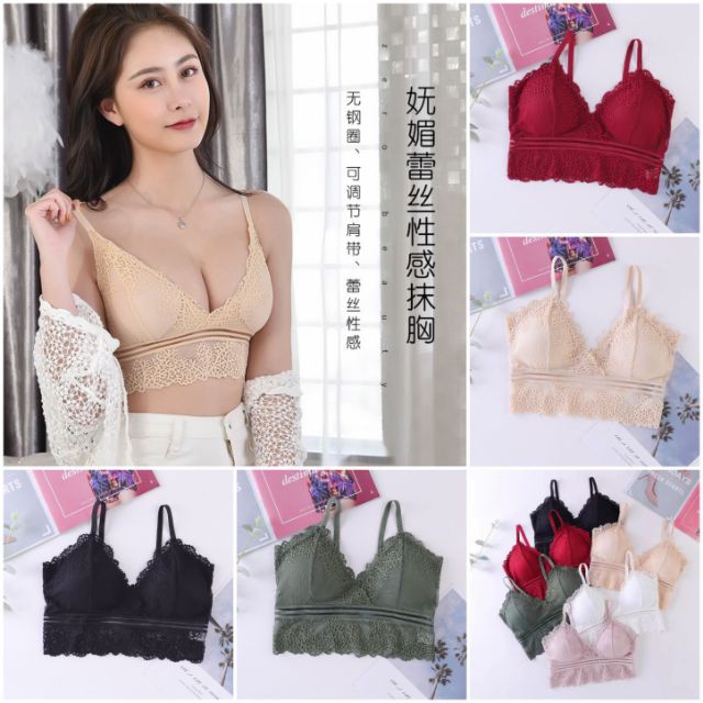 ♥️ Shop Uy Tín ♥️Áo Lót Nữ. A828.Áo Bra Ren Lưng Khoét Hở Chữ U Hàng Chuẩn Shop