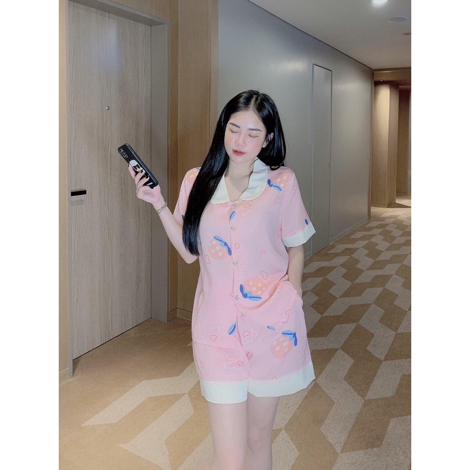 Đồ bộ/ Đồ ngủ Pyjama Lụa Mango Mềm Mại