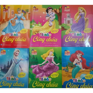 combo 6 quyển tập tô công chúa