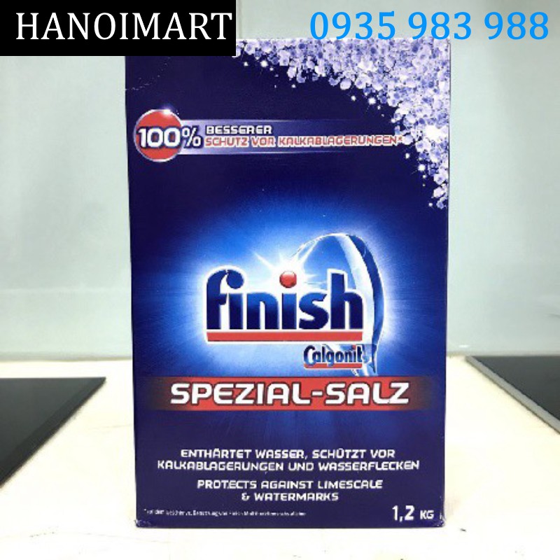 Muối rửa bát Finish 4kg - 1,5kg - 1,2kg Muối làm mềm nước finish máy rửa bát, muối rửa chén finish ly, muoi rua bat 4.0