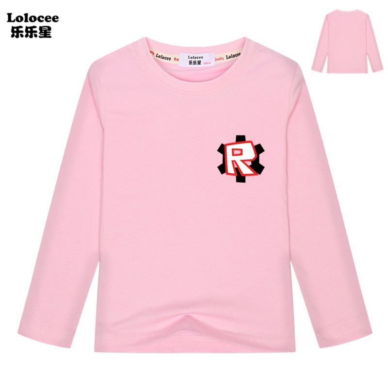 Áo Thun Cotton Tay Dài In Logo Roblox Cá Tính Cho Bé Trai