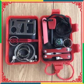 Hộp dụng cụ sinh tồn 7 món- hộp chống nước thích hộp cấm trai - thử thách sinh tồn - hàng có sẵn trong kho