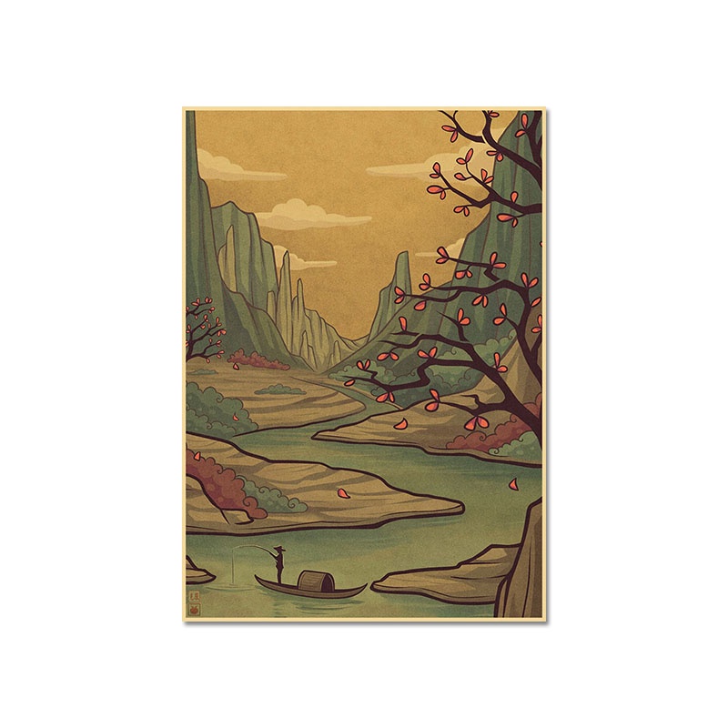 Tranh Treo Tường Họa Tiết Samurai Nhật Bản Trang Trí Nhà Cửa