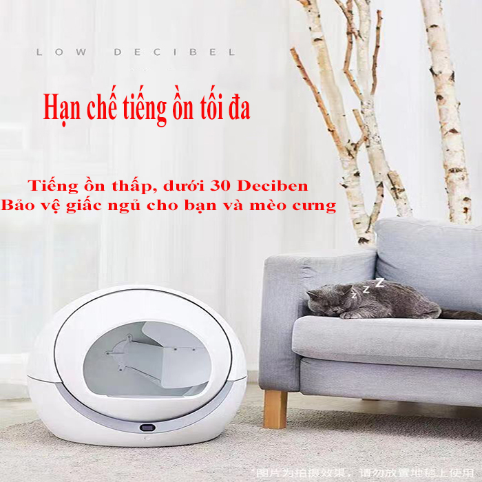 Nhà vệ sinh tự động cho mèo Petree, lồng vệ sinh cho mèo cao cấp có wifi