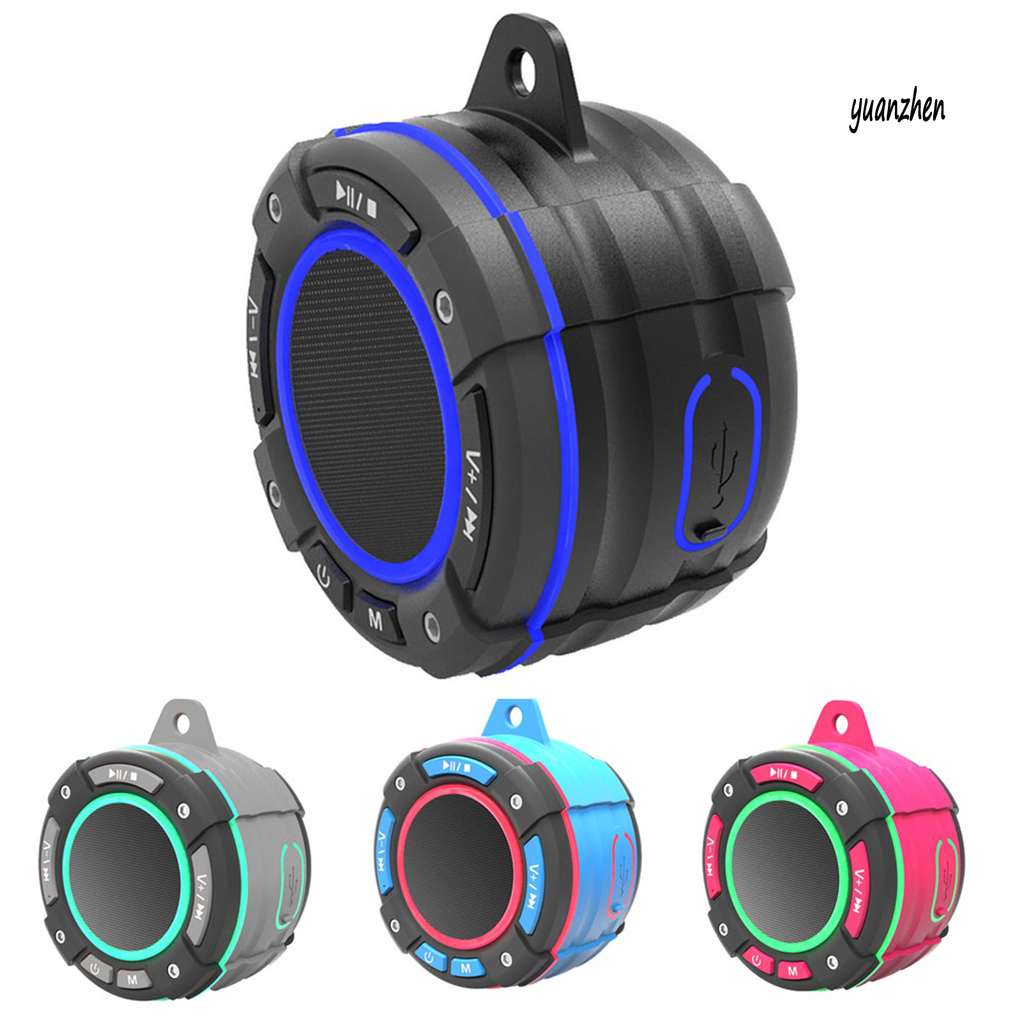 yuanzhen Portable Waterproof LED Bluetooth Subwoofer Wireless Speaker with Suction Cup