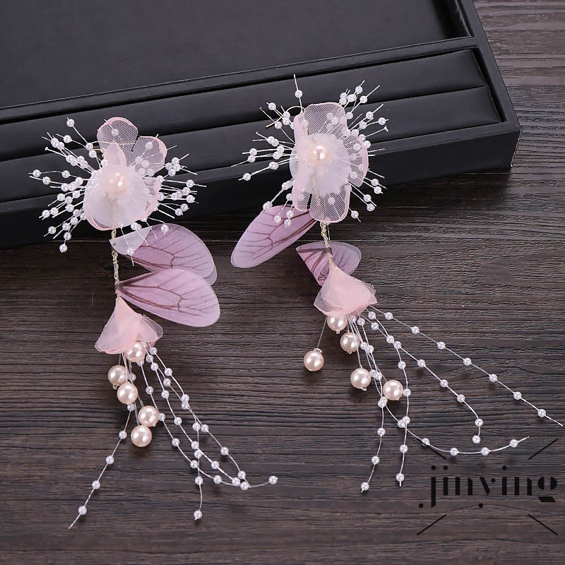 GETNOIVAS Phụ kiện trang trí cô dâu phối hoa thanh lịch thơ mộng