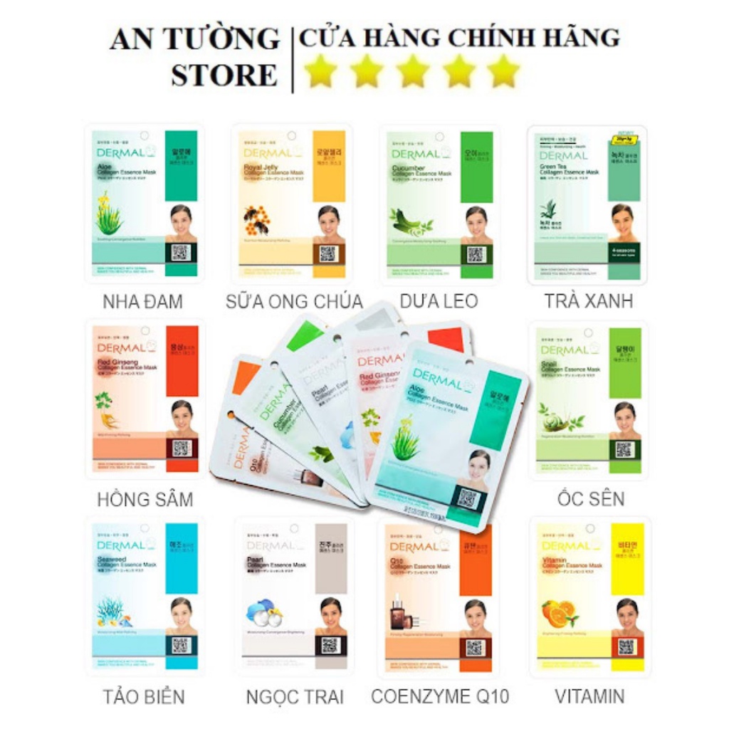 Mặt nạ dưỡng da chăm sóc da Dermal Hàn Quốc