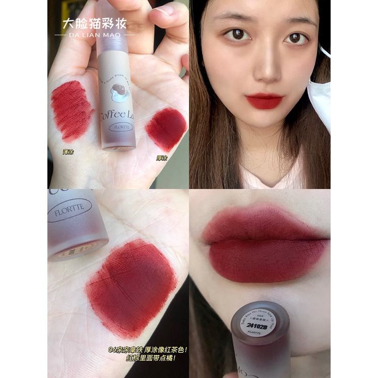 FLORTTE Son môi nhung lì chống dính tông màu trẻ trung
