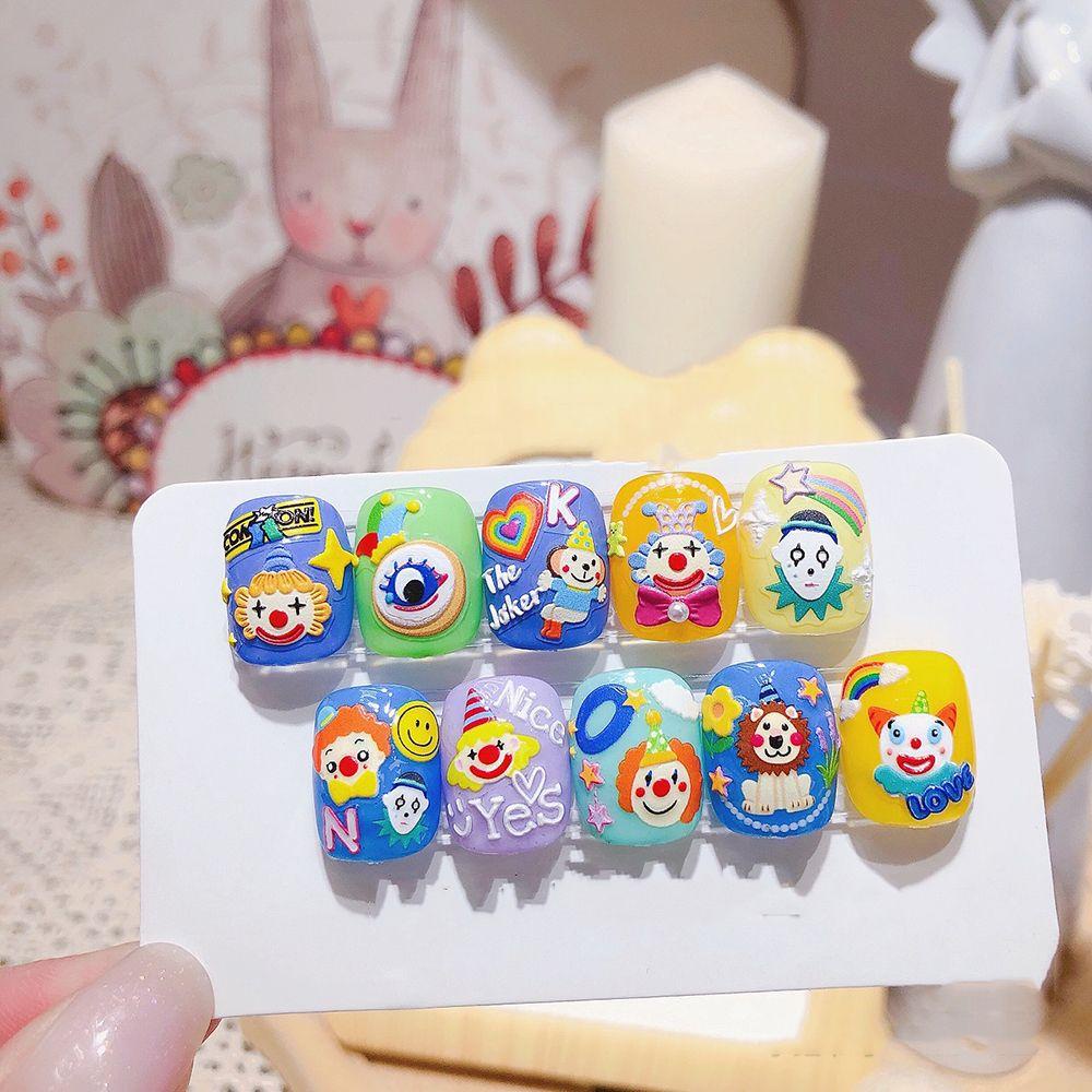 LILYES Miếng Dán Móng Tay Hình Búp Bê Hoạt Hình Nhật Bản Dễ Thương