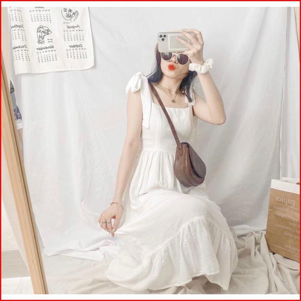 Váy Trắng Nữ Dây Nơ Đuôi Cá _FREESHIP_Đầm Nữ Chất Đuôi Eo Chun Dáng Dài SIÊU HOT MÙA HÈ RỰC RỠ | BigBuy360 - bigbuy360.vn
