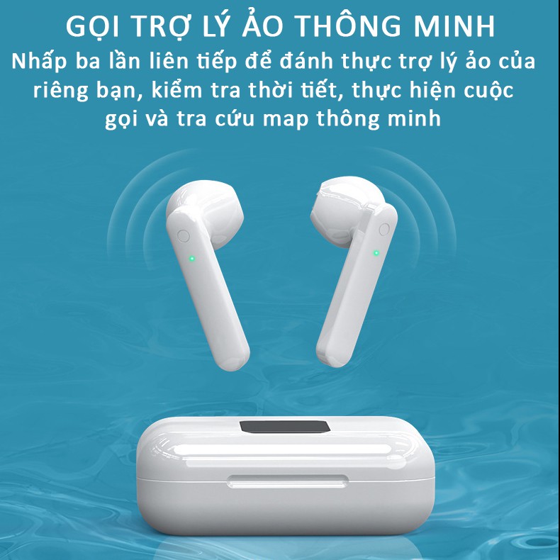 Tai nghe không dây TWS bluetooth SIDOTECH Air1S mini true wireless pin trâu chống ồn có mic màn LED gaming thể thao