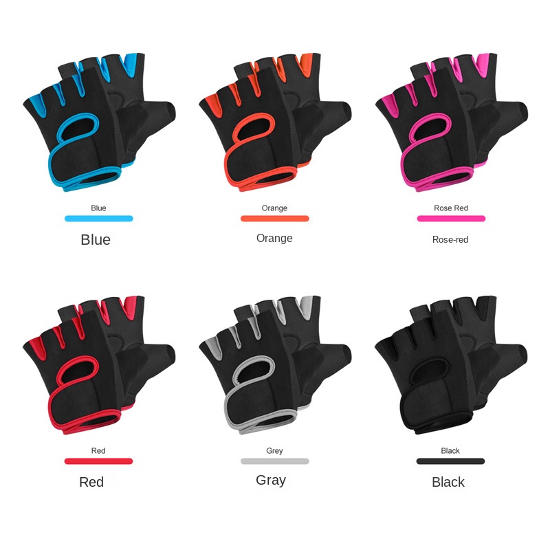 Găng Tay Thể Thao Hở Ngón Chống Trượt Thoáng Khí Cho Nam Nữ