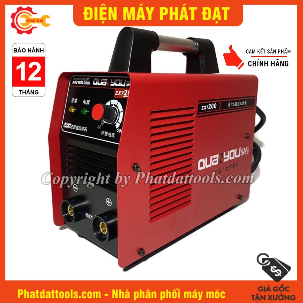 Máy hàn điện tử nội địa QUAIYOU ZX7-200-Chuyên que 3.2 ly-Bảo hành 12 tháng