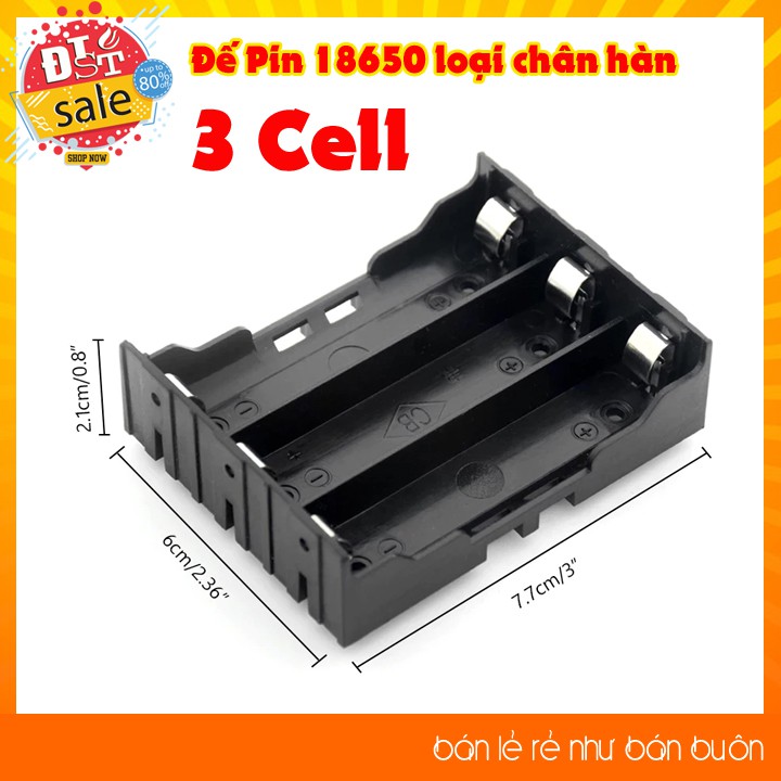 Đế Pin 18650 1/2/3/4 Cell loại chân cho hàn mạch