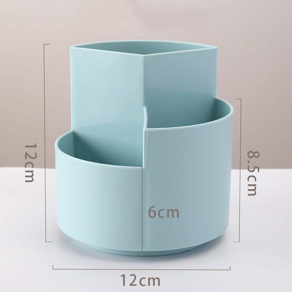 Hộp Đựng Cọ Trang Điểm Bằng Nhựa Hình Tròn Xoay 360 Độ Đa Năng Tiện Dụng Ốp