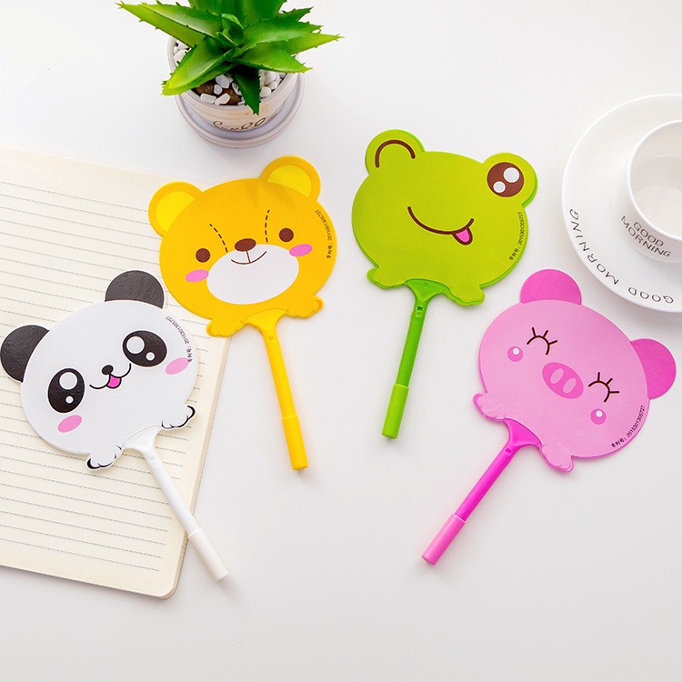 Sỉ / lẻ Bút Bi Gắn Quạt Hình Thú Hoạt Hình Dễ Thương