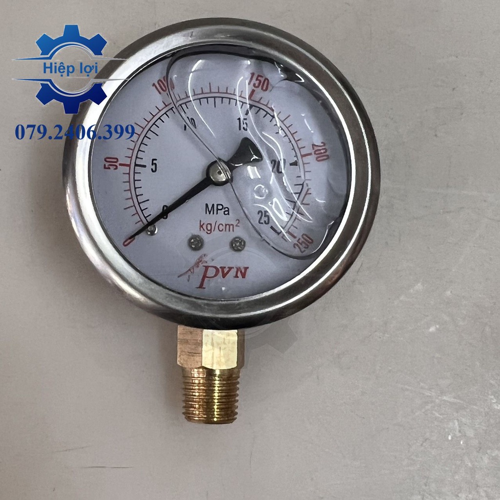 Đồng hồ áp suất hơi/ dầu/ nước chân đứng