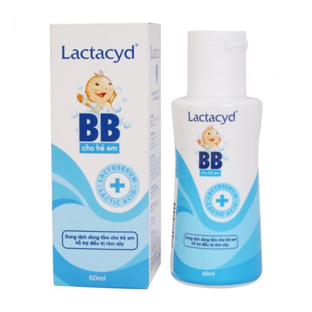 Combo 5 chai sữa tắm Lactacyd BB 60ml trị rôm sảy, mẩn ngứa cho bé