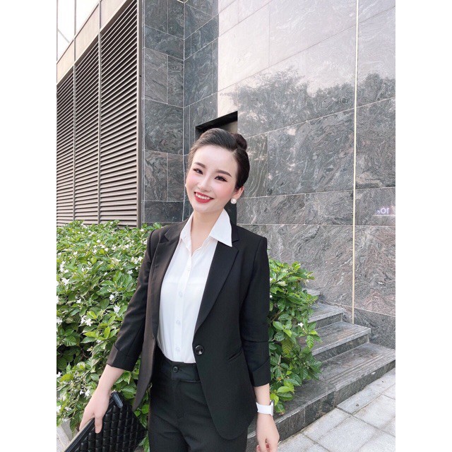 Áo vest nữ/ áo blazer 1 cúc hàng thiết kế chất vải đẹp đủ size s m l xl | BigBuy360 - bigbuy360.vn