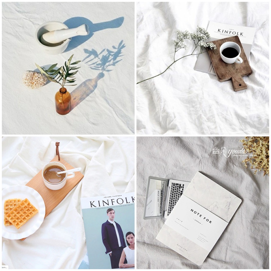 (COTTON NHĂN) VẢI NỀN LINEN MỘC MẠC trang trí chụp ảnh tự nhiên. khăn lót bàn mềm decor party phong cách Bắc Âu