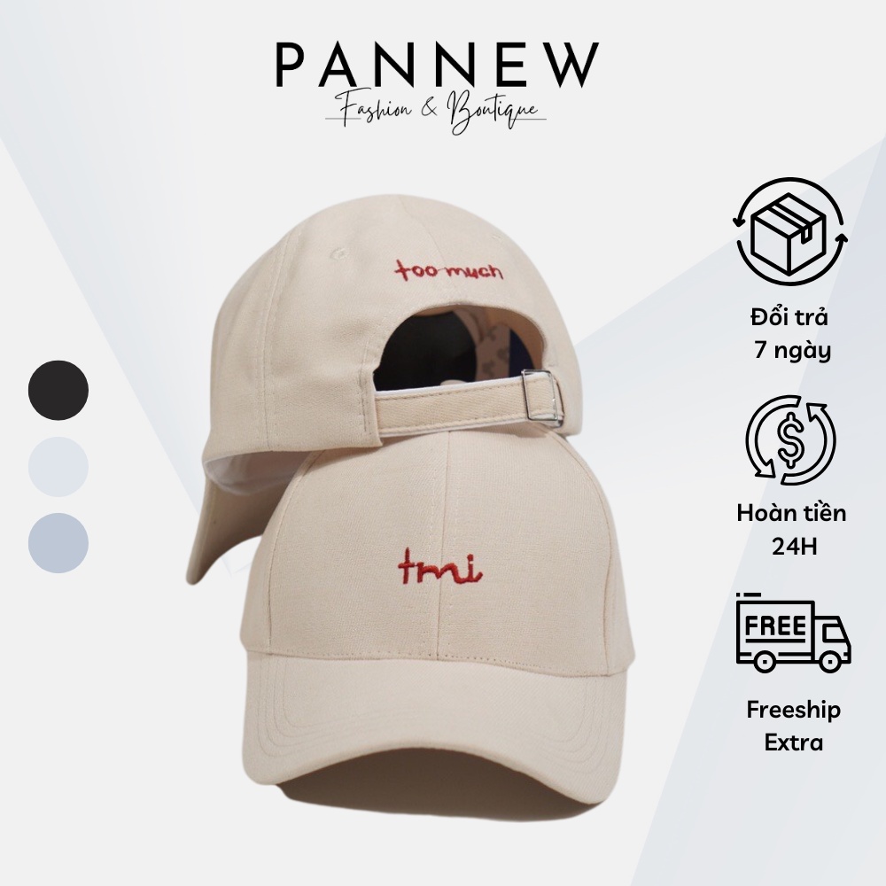 Mũ lưỡi trai Nón kết thêu chữ Tmi chất nỉ nhung cao cấp form unisex nam nữ NK43 PANNEW