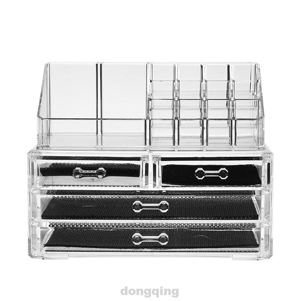 Hộp Đựng Dụng Cụ Trang Điểm / Sơn Móng Tay Bằng Acrylic Trong Suốt Tiện Dụng