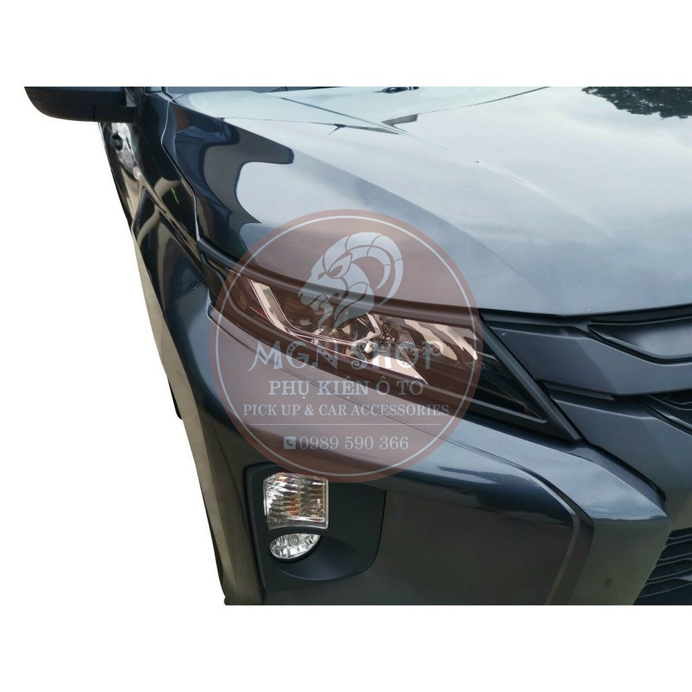 [Ốp đèn pha] [Mitsubishi Triton 2018 - 2021] [màu đen / màu bạc]