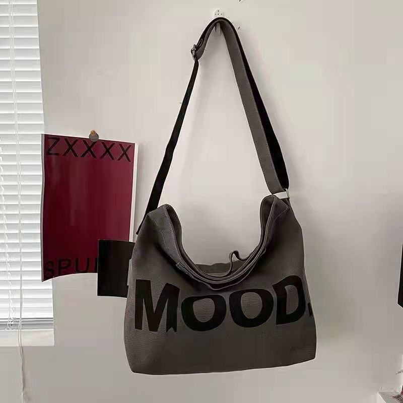 Túi Xách Canvas Cỡ Lớn Thiết Kế Đơn Giản Thời Trang Cho Học Sinh