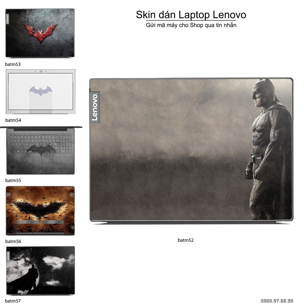 Skin dán Laptop Lenovo in hình Người dơi _nhiều mẫu 3 (inbox mã máy cho Shop)