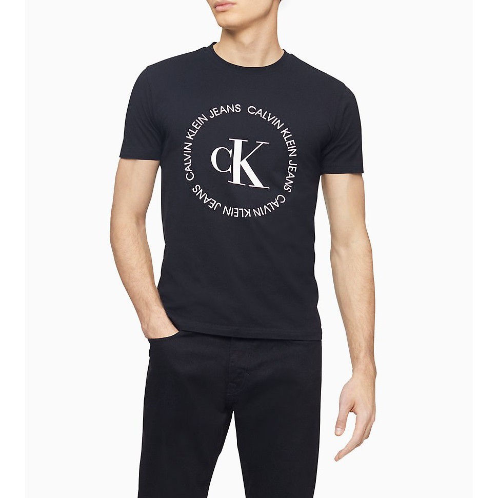 Ready stock Ck Boys Calvin Klein printed Round Logo Short sleeve t-shirt