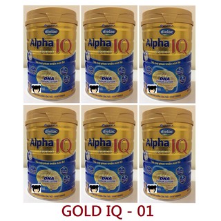 Bán sỉ - 255.793đ/lon - Combo 06 - Sữa Bột Dielac Alpha Gold 1 IQ 900g - Vinamilk