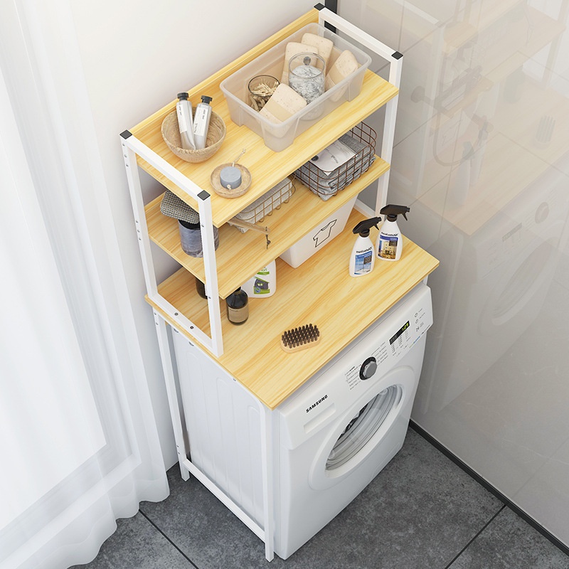 Kệ máy giặt nhiều tầng khung sắt sơn tĩnh điện, Kệ nhà vệ sinh xếp đồ đạc gọn gàng, thông minh chất liệu bền đẹp