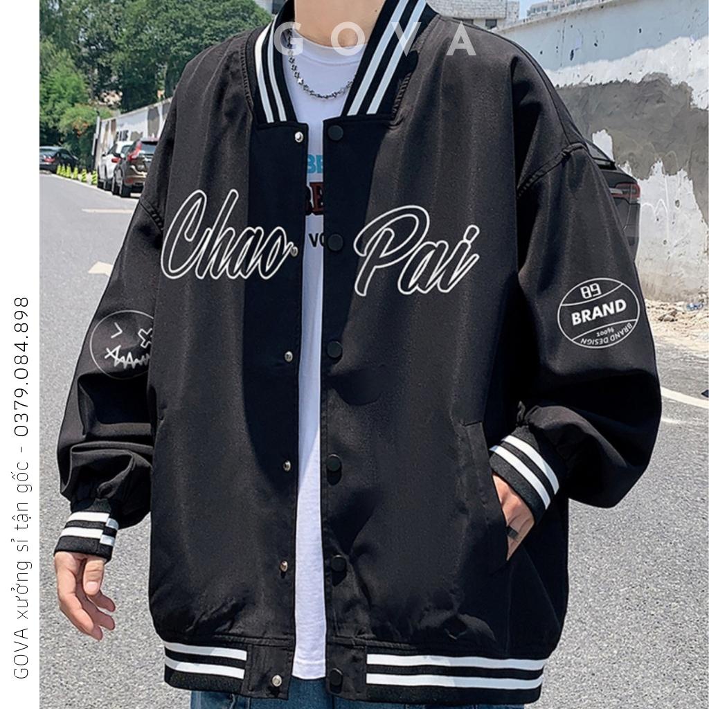 Áo Khoác Bomber Dù CHAOPAI Cao Cấp Form Rộng Nam Nữ Ulzzang Unisex Thời Trang GOVA
