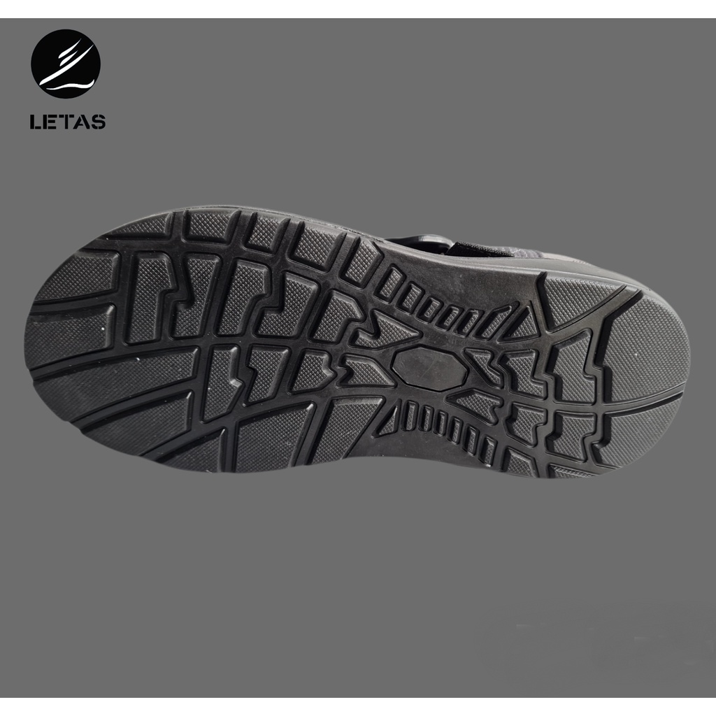 Sandal Unisex Quai Chéo Xỏ Ngón Letas LNV65 - Đen