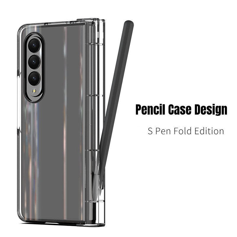Ốp Điện Thoại Trong Suốt Bảo Vệ Toàn Diện Có Ngăn Đựng Bút Cho Samsung Galaxy Z Fold 4 Z Fold4