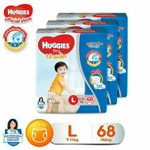 Tã  quần Huggies cực đạiM74, L68, XL62 XXL 56 mẫu  mới