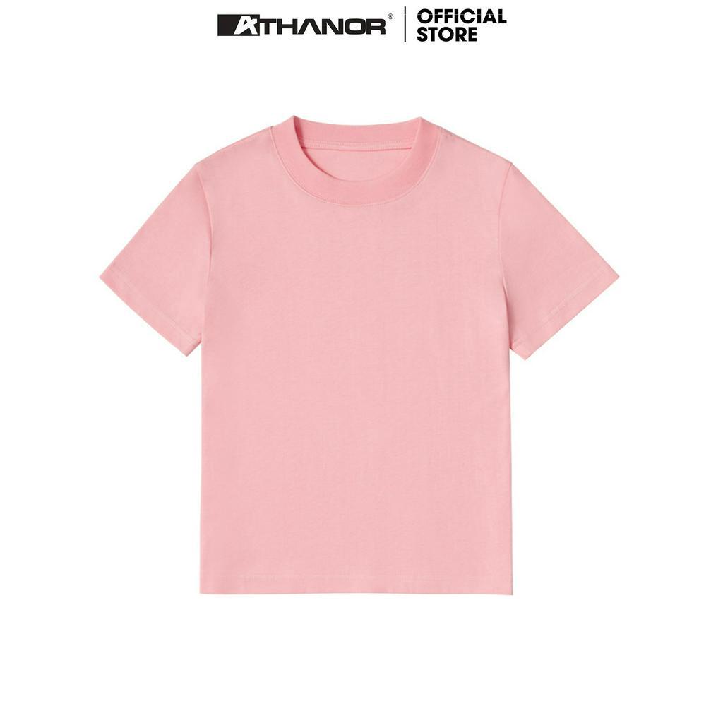Áo Thun Baby Tee ATHANOR chính hãng tay ngắn form fit cotton 100% mẫu trơn basic
