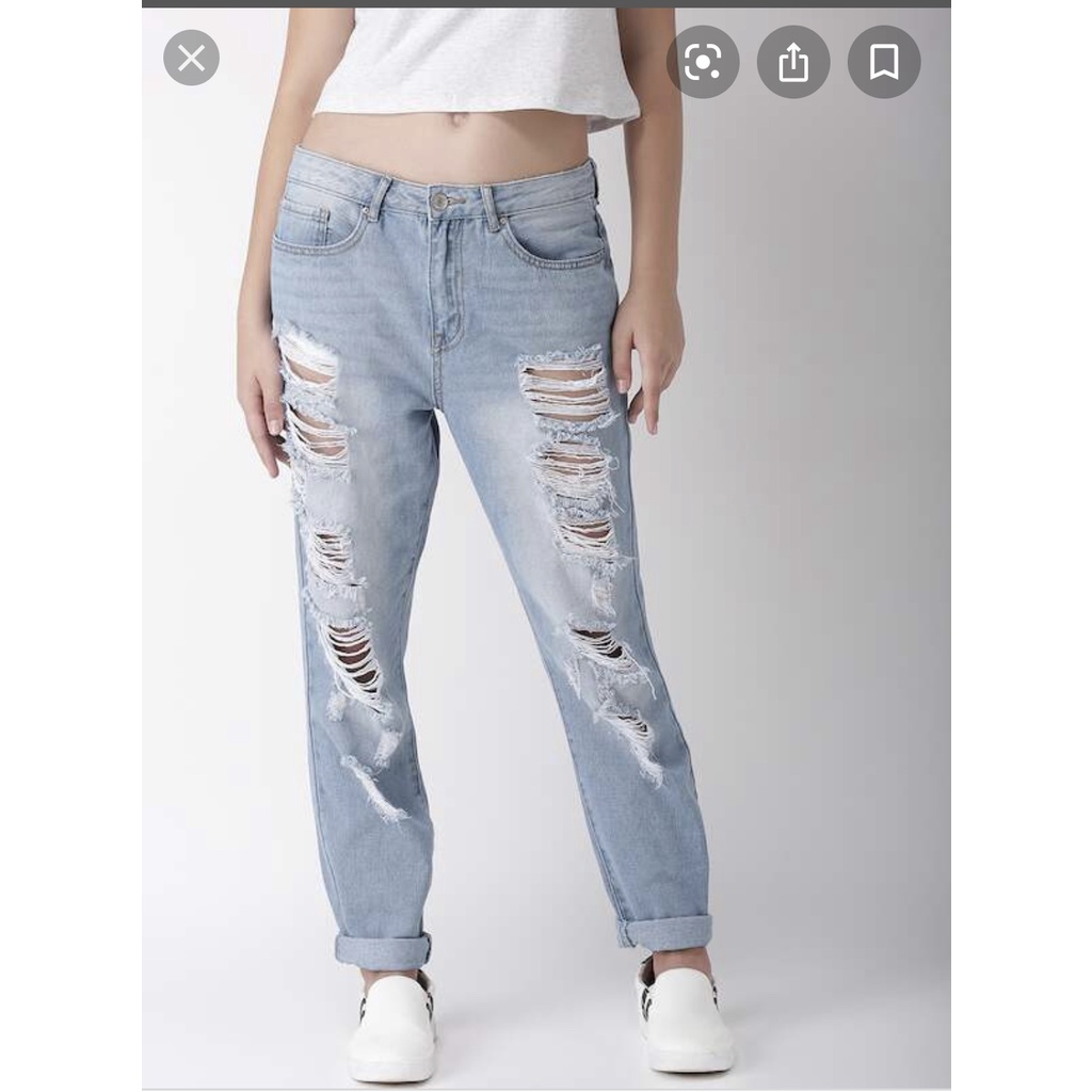 Quần Jeans Rách Xanh Nhạt FSo-Nova - Size 14 (Eo 92-Mông 110-Dài 102cm) 55-57kg