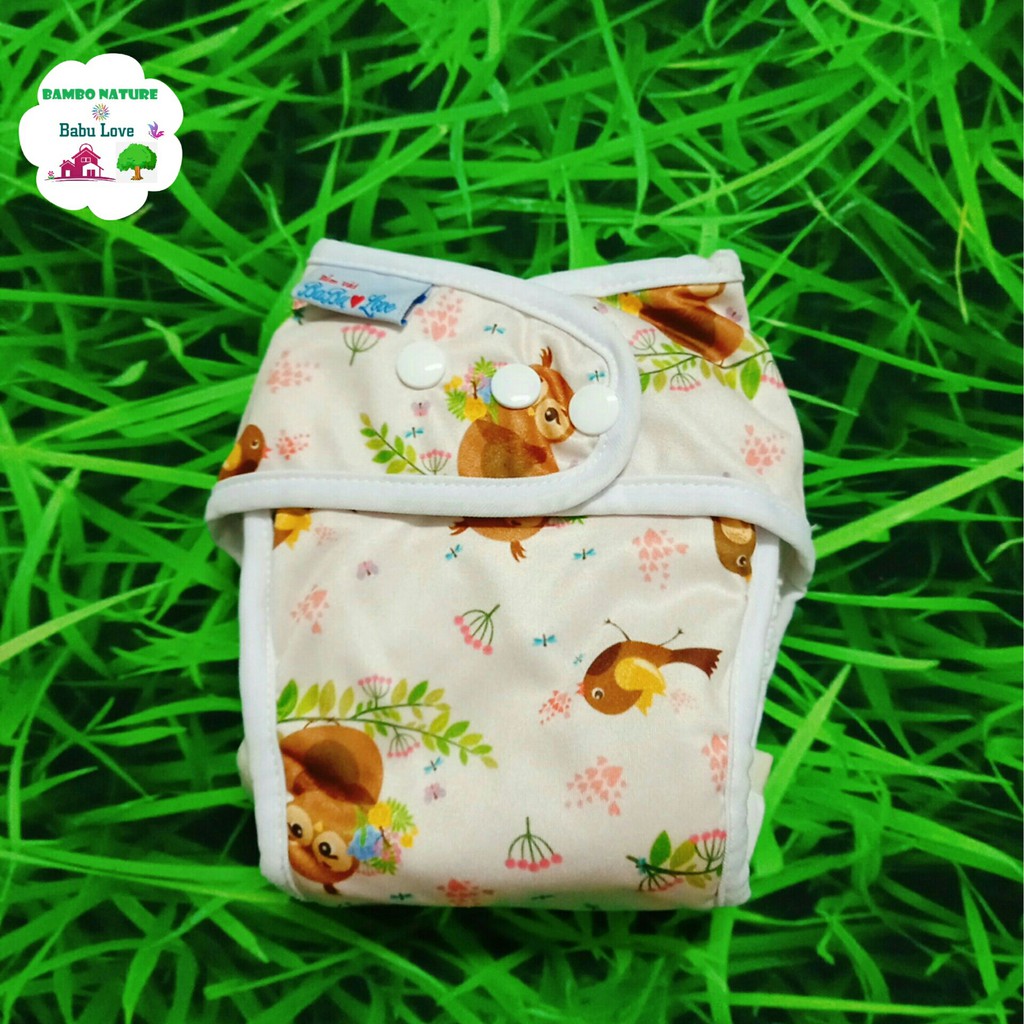 [COMBO] 2 BỘ BỈM VẢI TẢ VẢI CHỐNG HĂM BAMBO NATURE BABU LOVE SIZE M, L