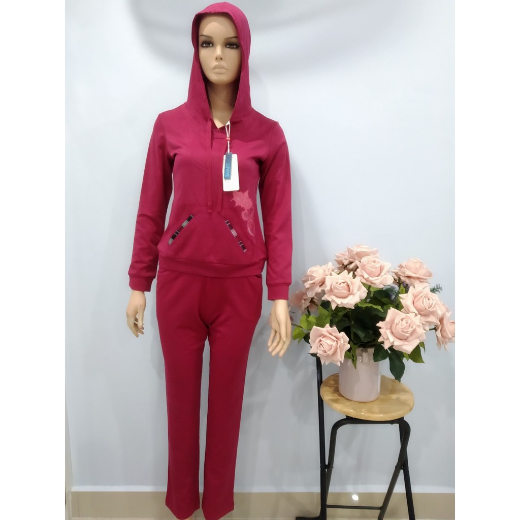 Bộ quần áo nữ Cotton mặc nhà Winny cao cấp  quần dài, áo dài WN 3447