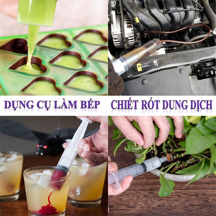 Xi lanh nhựa 500ml,ống tiêm nhựa,xilanh bơm tiêm có thể dùng cho ăn,trích dung dầu máy,tưới nưới cho cây